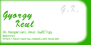 gyorgy keul business card